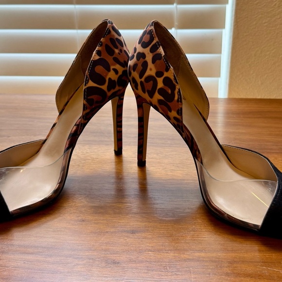 Mix No. 6 Black and Leopard Print Women's Heels Sz 6 - Picture 2 of 9